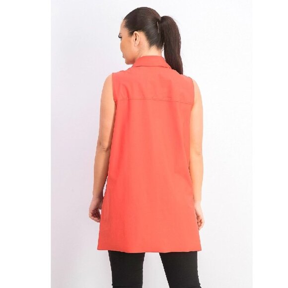 Alfani Sleeveless Knit Button-Front Tunic - Picture 2 of 7